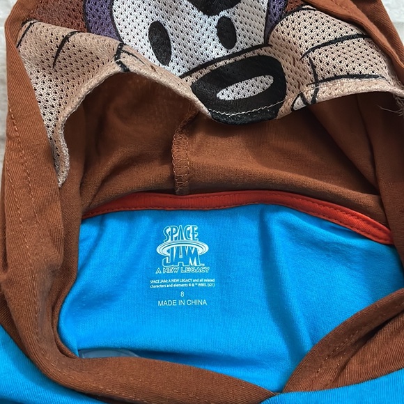 Space Jam 2 Piece Boys Tune Squad Tazmanian Devil Hoodie Pants Outfit Set Size 8 - Picture 7 of 16